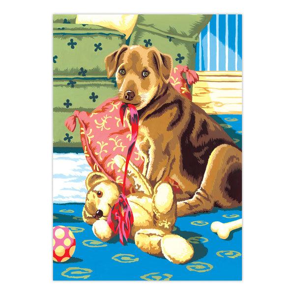 Royal And Langnickel PJS26 | Painting By Numbers™ 10pc 8.75" X 11.375" Puppy & Teddy Bear Painting Project
