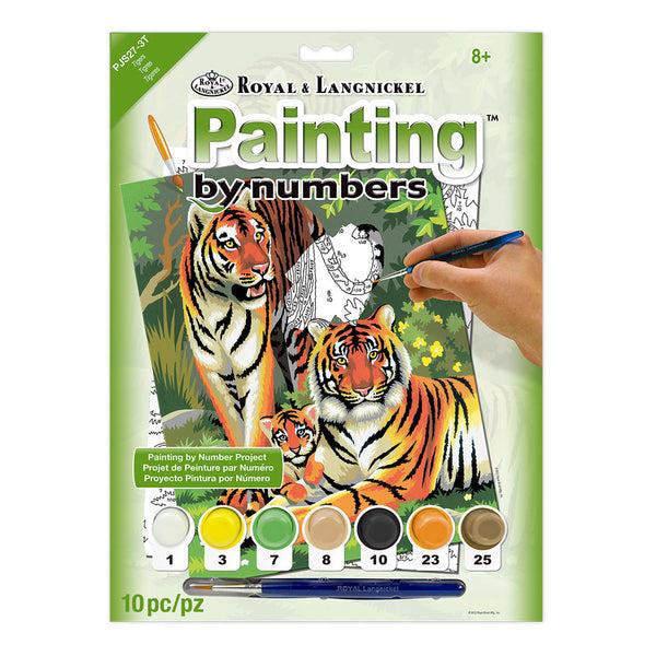 royal and langnickel PJS27 | Painting by numbers™ 10pc 8.75" x 11.375" Tigers Painting Project
