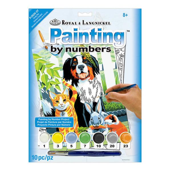 royal and langnickel PJS29 | Painting by numbers™ 10pc 8.75" x 11.375" Family Pets Painting Project