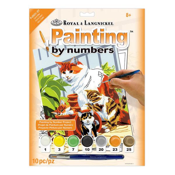 royal and langnickel PJS31 | Painting by numbers™ 10pc 8.75" x 11.375" Cat & Kittens Painting Project