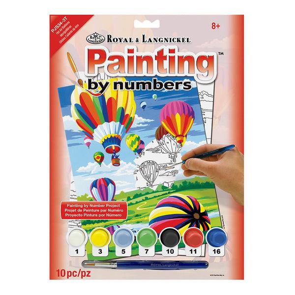 royal and langnickel PJS34 | Painting by numbers™ 10pc 8.75" x 11.375" Hot Air Balloons Painting Project