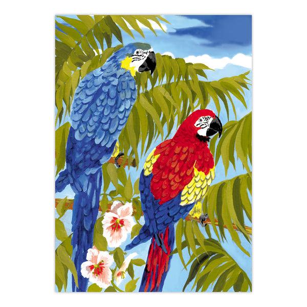 Royal And Langnickel PJS35 | Painting By Numbers™ 10pc 8.75" X 11.375" Parrots Painting Project