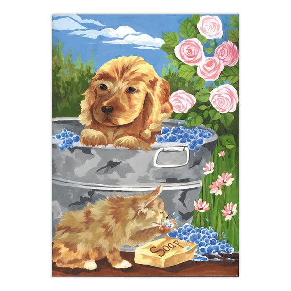 Royal And Langnickel PJS37 | Painting By Numbers™ 10pc 8.75" X 11.375" Bathtime Friends Painting Project