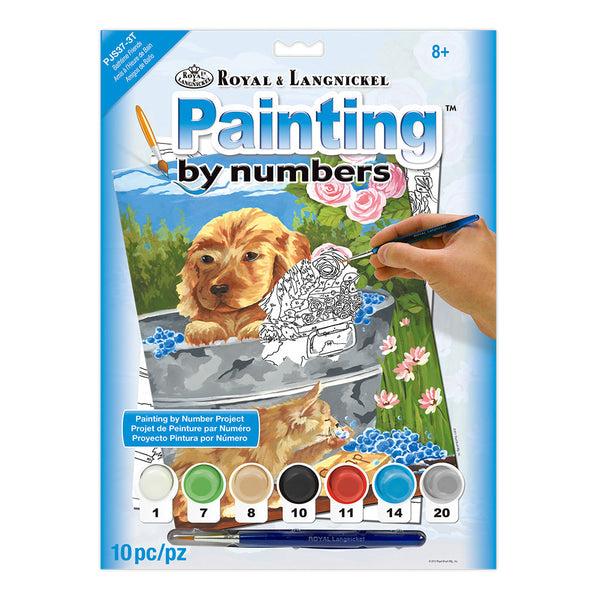 royal and langnickel PJS37 | Painting by numbers™ 10pc 8.75" x 11.375" Bathtime Friends Painting Project