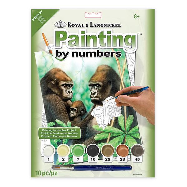 royal and langnickel PJS41 | Painting by numbers™ 10pc 8.75" x 11.375" Gorillas Painting Project