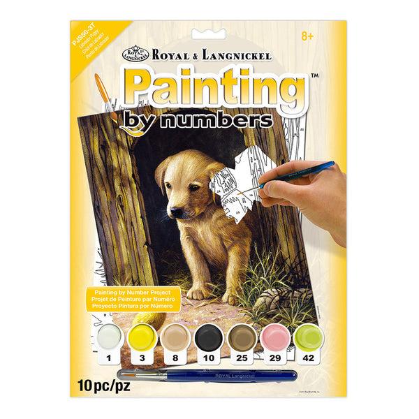 royal and langnickel PJS50 | Painting by numbers™ 10pc 8.75" x 11.375" Labrador Puppy Painting Project