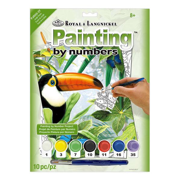 royal and langnickel PJS53 | Painting by numbers™ 10pc 8.75" x 11.375" Jungle Toucan Painting Project