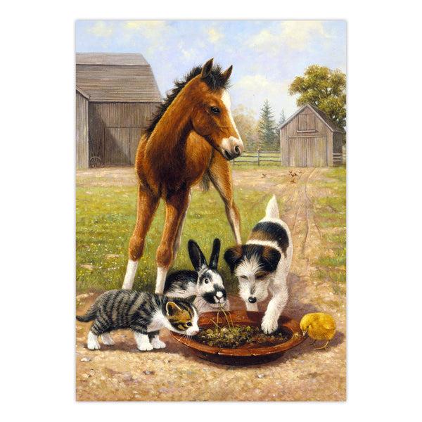 Royal And Langnickel PJS55 | Painting By Numbers™ 10pc 8.75" X 11.375" Lunchtime With Friends Painting Project