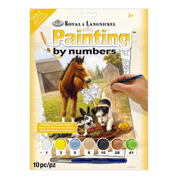 royal and langnickel PJS55 | Painting by numbers™ 10pc 8.75" x 11.375" Lunchtime with Friends Painting Project