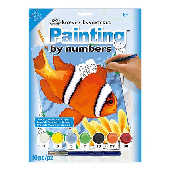 royal and langnickel PJS56 | Painting by numbers™ 10pc 8.75" x 11.375" Clown Fish Painting Project