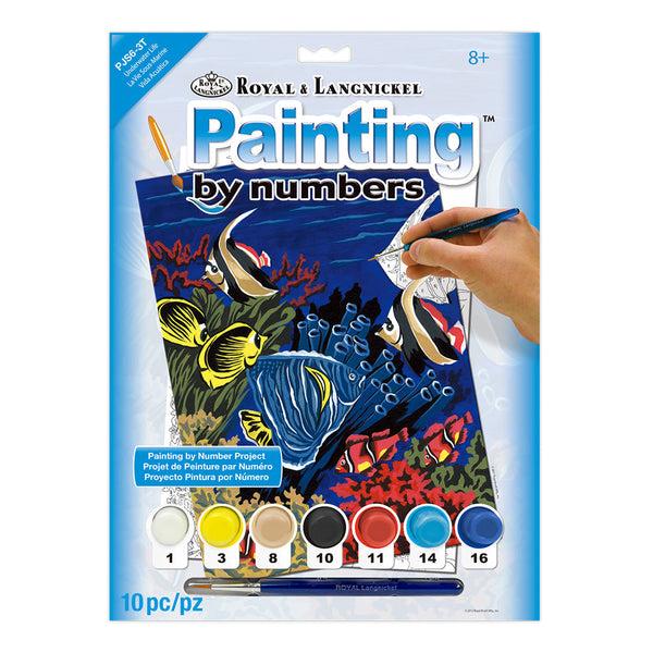 royal and langnickel PJS6 | Painting by numbers™ 10pc 8.75" x 11.375" Underwater Blues Painting Project