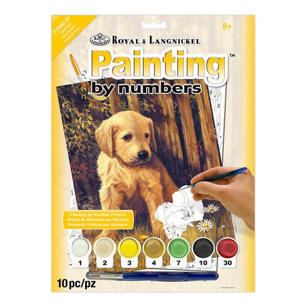 royal and langnickel PJS60 | Painting by numbers™ 10pc 8.75" x 11.375" Puppy Blues Painting Project