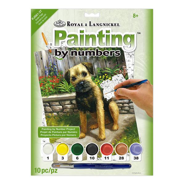 royal and langnickel PJS61 | Painting by numbers™ 10pc 8.75" x 11.375" Garden Puppy Painting Project