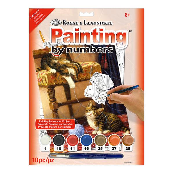 royal and langnickel PJS64 | Painting by numbers™ 10pc 8.75" x 11.375" Playful Kittens Painting Project