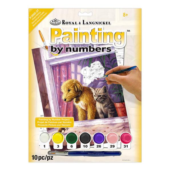 royal and langnickel PJS65 | Painting by numbers™ 10pc 8.75" x 11.375" Window Watching Painting Project