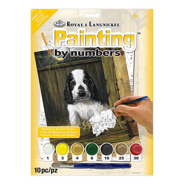 royal and langnickel PJS67 | Painting by numbers™ 10pc 8.75" x 11.375" Spaniel Puppy Painting Project