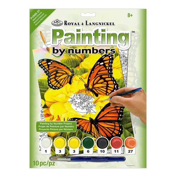 royal and langnickel PJS68 | Painting by numbers™ 10pc 8.75" x 11.375" Majestic Monarchs Painting Project