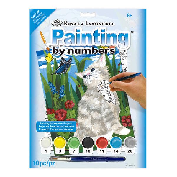 royal and langnickel PJS7 | Painting by numbers™ 10pc 8.75" x 11.375" Kitten & Butterflies Painting Project
