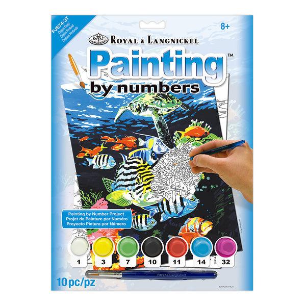 royal and langnickel PJS74 | Painting by numbers™ 10pc 8.75" x 11.375" Ocean Deep Painting Project