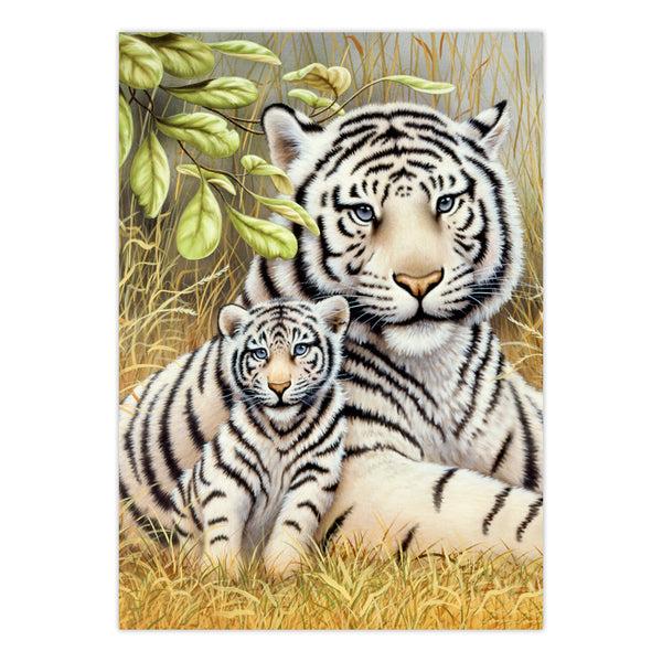 Royal And Langnickel PJS76 | Painting By Numbers™ 10pc 8.75" X 11.375" White Tiger Pair Painting Project