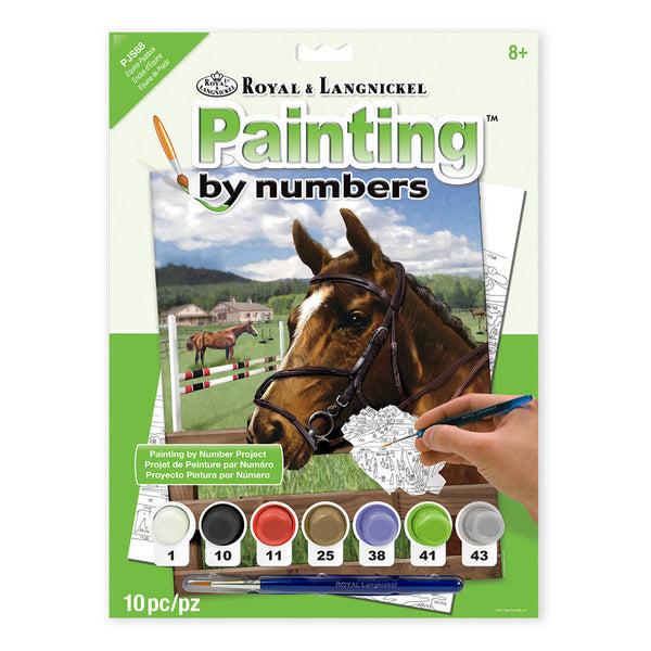 royal and langnickel PJS88 | Painting by numbers™ 10pc 8.75" x 11.375" Equine Paddock Painting Project