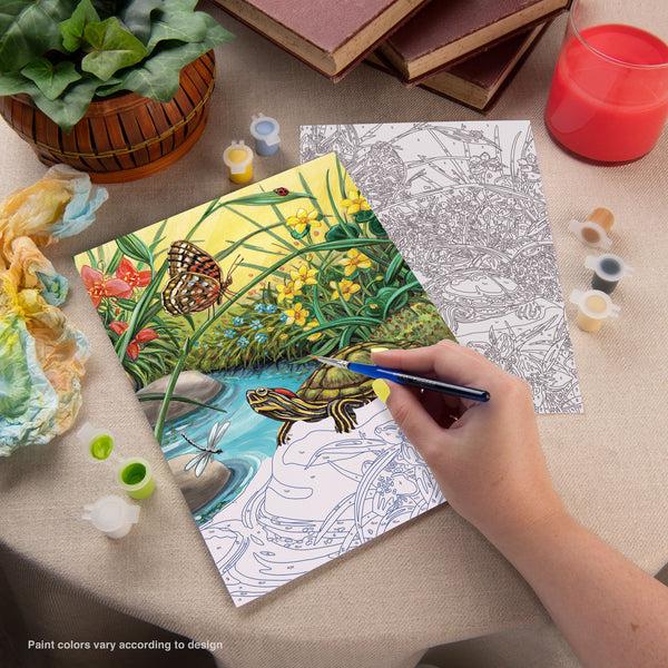 Royal And Langnickel PJS91 | Painting By Numbers™ 10pc 8.75" X 11.375" Red Eared Slider Painting Project