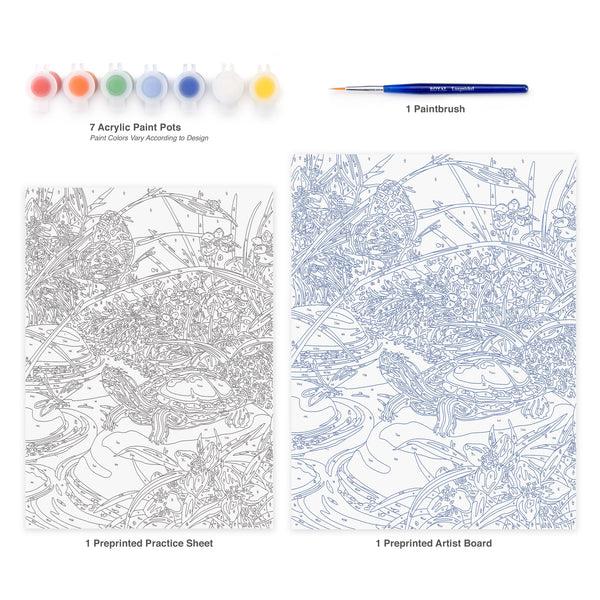 Royal And Langnickel PJS91 | Painting By Numbers™ 10pc 8.75" X 11.375" Red Eared Slider Painting Project