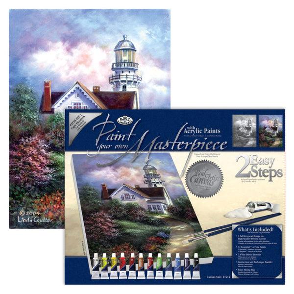 royal and langnickel POM-SET1 | Paint your own Masterpiece™ 17pc 11" x 14" Cape Elizabeth Acrylic Painting Project