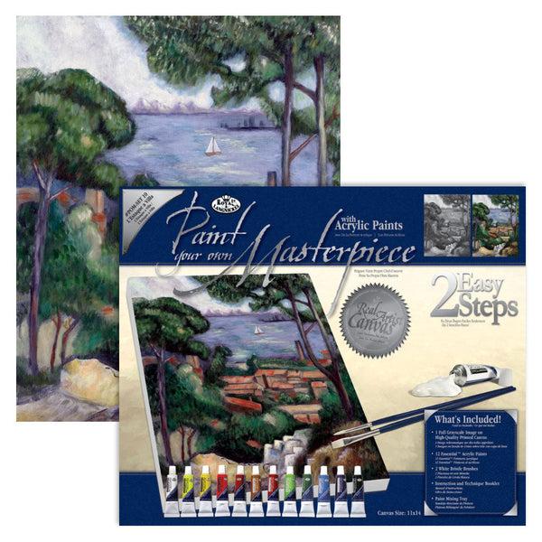 royal and langnickel POM-SET10 | Paint your own Masterpiece™ 17pc 11" x 14" L'Estaque à Villa Acrylic Painting Project