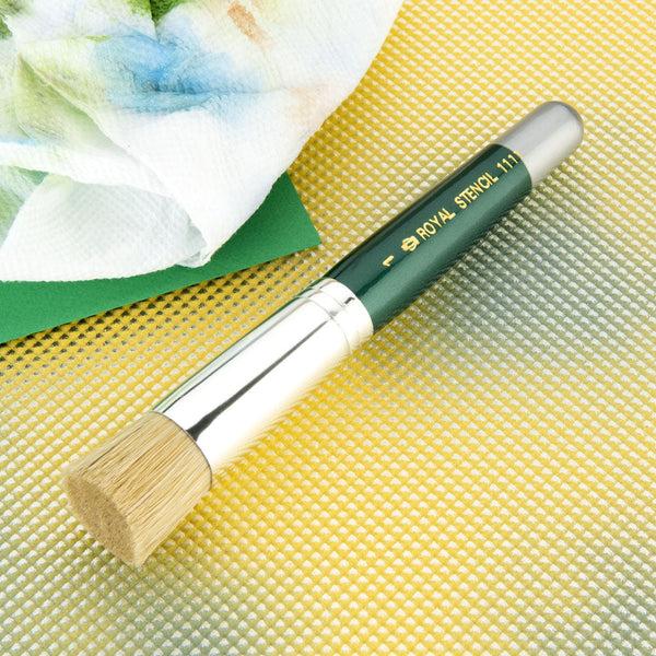 Royal And Langnickel R1111 Series | White Bristle Stencil Brush