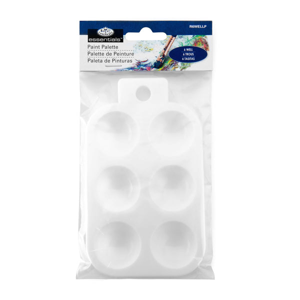 royal and langnickel R6WELLP | Essentials™ Rectangular Plastic 6-Well Paint Palette
