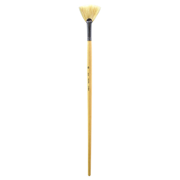 Royal And Langnickel R888 Series | Royal Economy Long Handle White Bristle Fan Brush