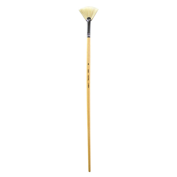royal and langnickel R888 Series | Royal Economy Long Handle White Bristle Fan Brush