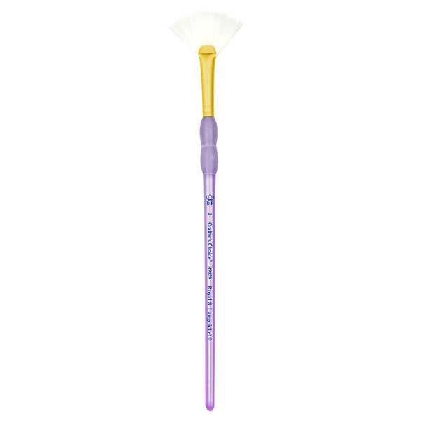 Royal And Langnickel R9859 Series | Crafter’s Choice™ White Taklon Fan Brush