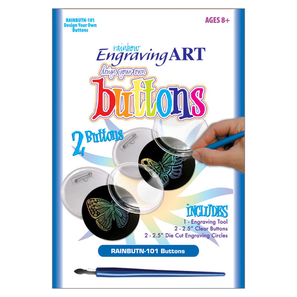 royal and langnickel RAINBUTN-101 | Engraving Art™ Design Your Own Buttons - 5pc