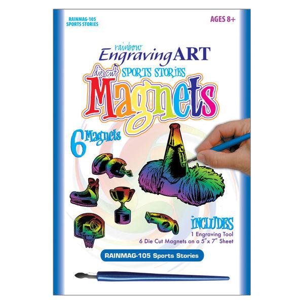 royal and langnickel RAINMAG-105 | Engraving Art™ Sports Stories Magnets