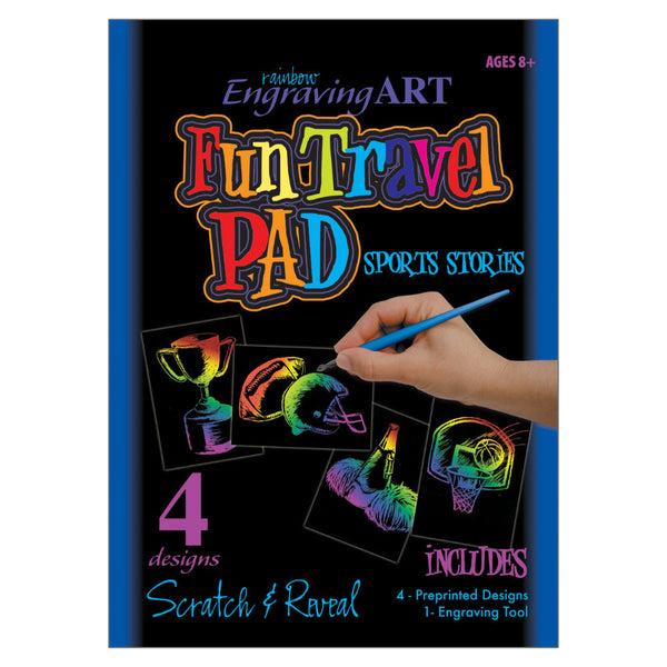 royal and langnickel RAINPAD-105 | Engraving Art™ Sports Stories Fun Travel Pad