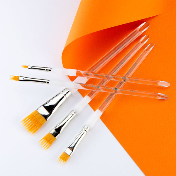 Royal And Langnickel RAQUA-202 | Aqualon Wisp™ 5pc Flat Brush Set