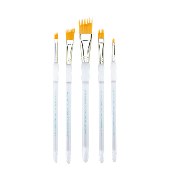 Royal And Langnickel RAQUA-203 | Aqualon Wisp™ 5pc Angular Brush Set