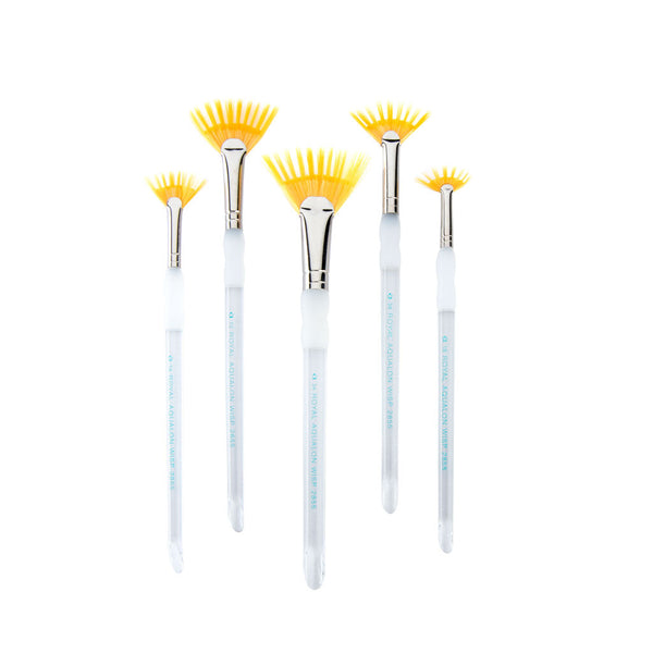 Royal And Langnickel RAQUA-204 | Aqualon Wisp™ 5pc Fan Brush Set