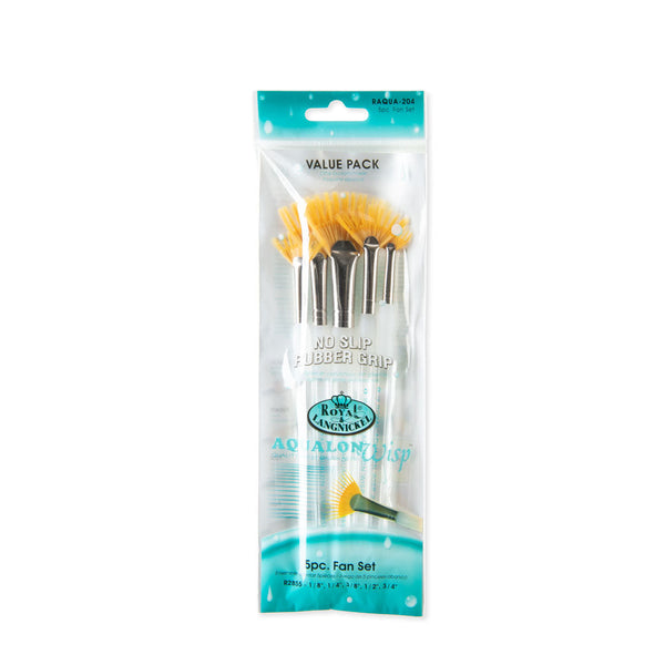 royal and langnickel RAQUA-204 | Aqualon Wisp™ 5pc Fan Brush Set