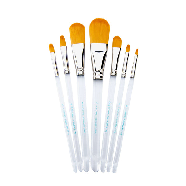 Royal And Langnickel RAQUA-302 | Aqualon™ 7pc Filbert Brush Set