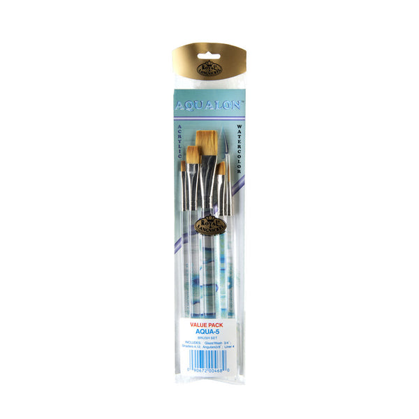royal and langnickel RAQUA-5 | Aqualon™ 5pc Variety Brush Set