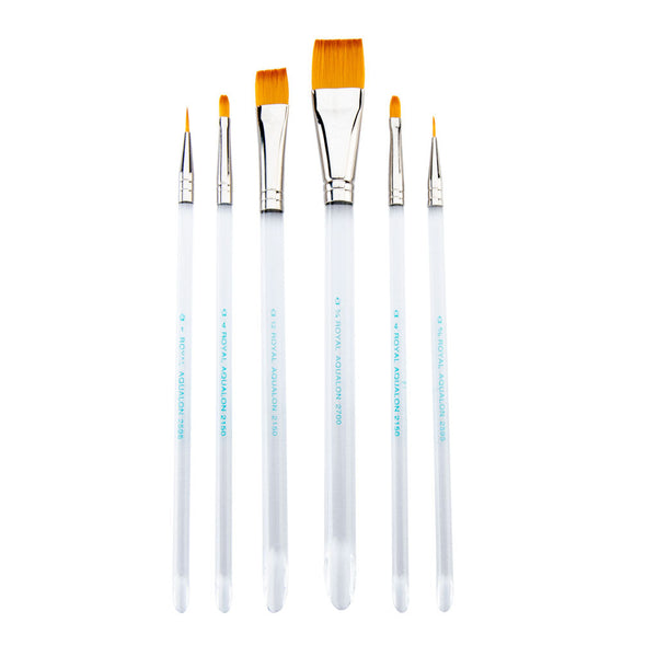 Royal And Langnickel RAQUA-DEC | Aqualon™ 6pc Decorative Painting Brush Set