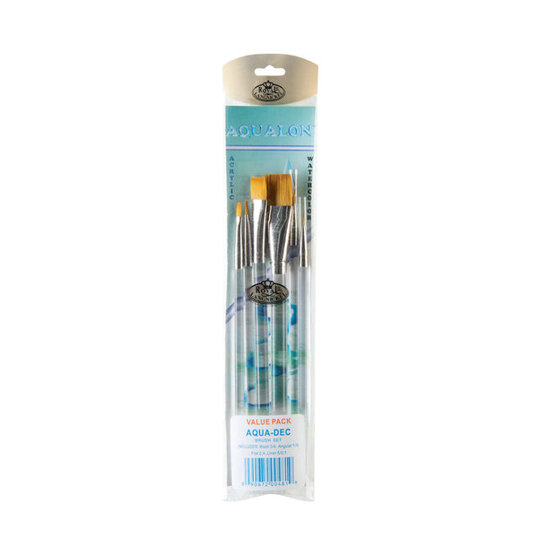 royal and langnickel RAQUA-DEC | Aqualon™ 6pc Decorative Painting Brush Set