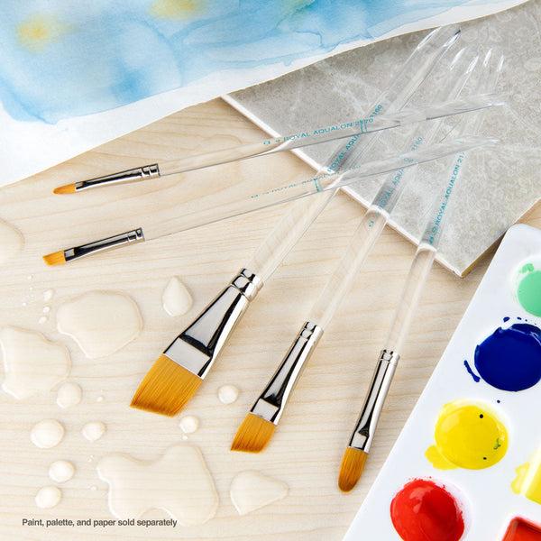 Royal And Langnickel RAQUA-FIL/ANG | Aqualon™ 5pc Filbert/Angular Brush Set