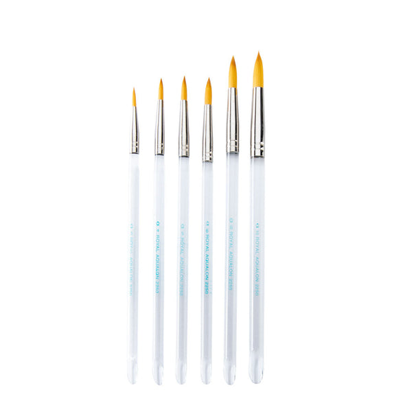 Royal And Langnickel RAQUA-ROUNDS | Aqualon™ 6pc Round Brush Set