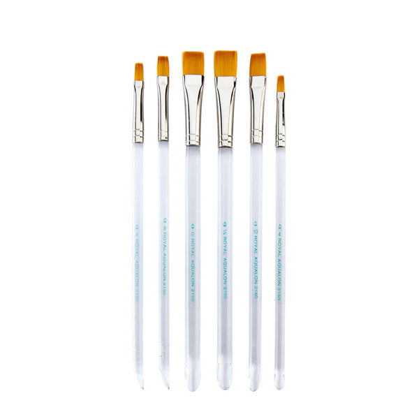 Royal And Langnickel RAQUA-SHADER | Aqualon™ 6pc Shader & Wash Brush Set