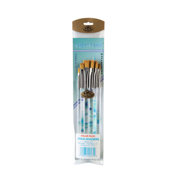 royal and langnickel RAQUA-SHADER | Aqualon™ 6pc Shader & Wash Brush Set