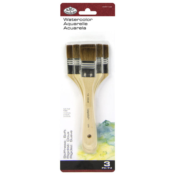 royal and langnickel RART-105 | 3pc Large Area Flat Brush Set royal and langnickel RART-105 | 3pc Large Area Flat Brush Set